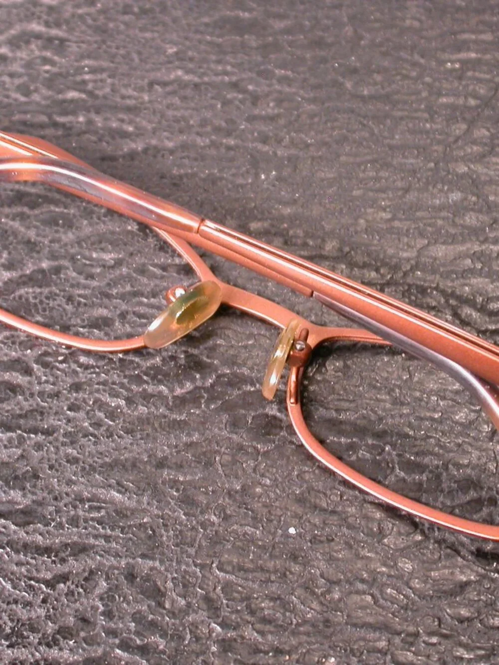 Face A Face Steps Bronze Orange Metal Stylish Eyeglasses Hand Made in France